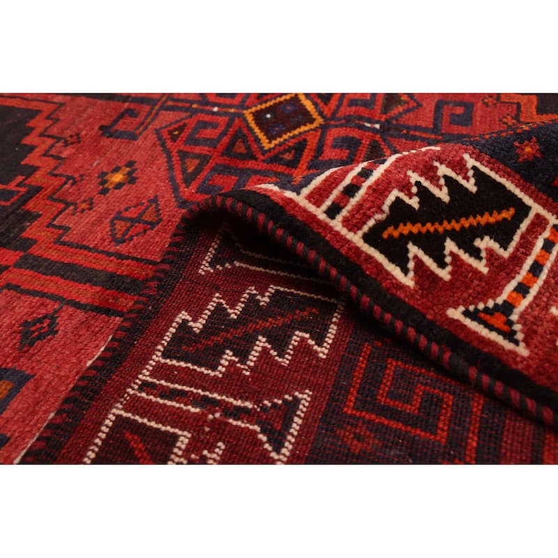 ECARPETGALLERY Hand-knotted Melis Vintage Red Wool Rug - 5'0 x 6'11