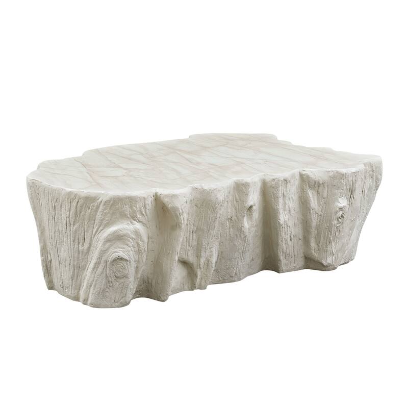 GDF Studio - Mid-Century Fiberglass Unique-Shape Coffee Table (No Assembly)