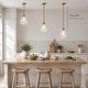 preview thumbnail 9 of 17, Modern Gold 1-Light Hand-blown Teardrop Glass Pendant Light for Kitchen Island - 7.8" W × 7.8" D × 11.2" H