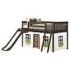 preview thumbnail 20 of 21, Max and Lily Classic Twin-Size Low Loft with Easy Slide and Curtain