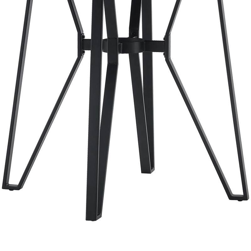 Roomfitters Round Bar Table with Metal Base, Modern Pub Table for Dining Spaces and Breakfast Nooks