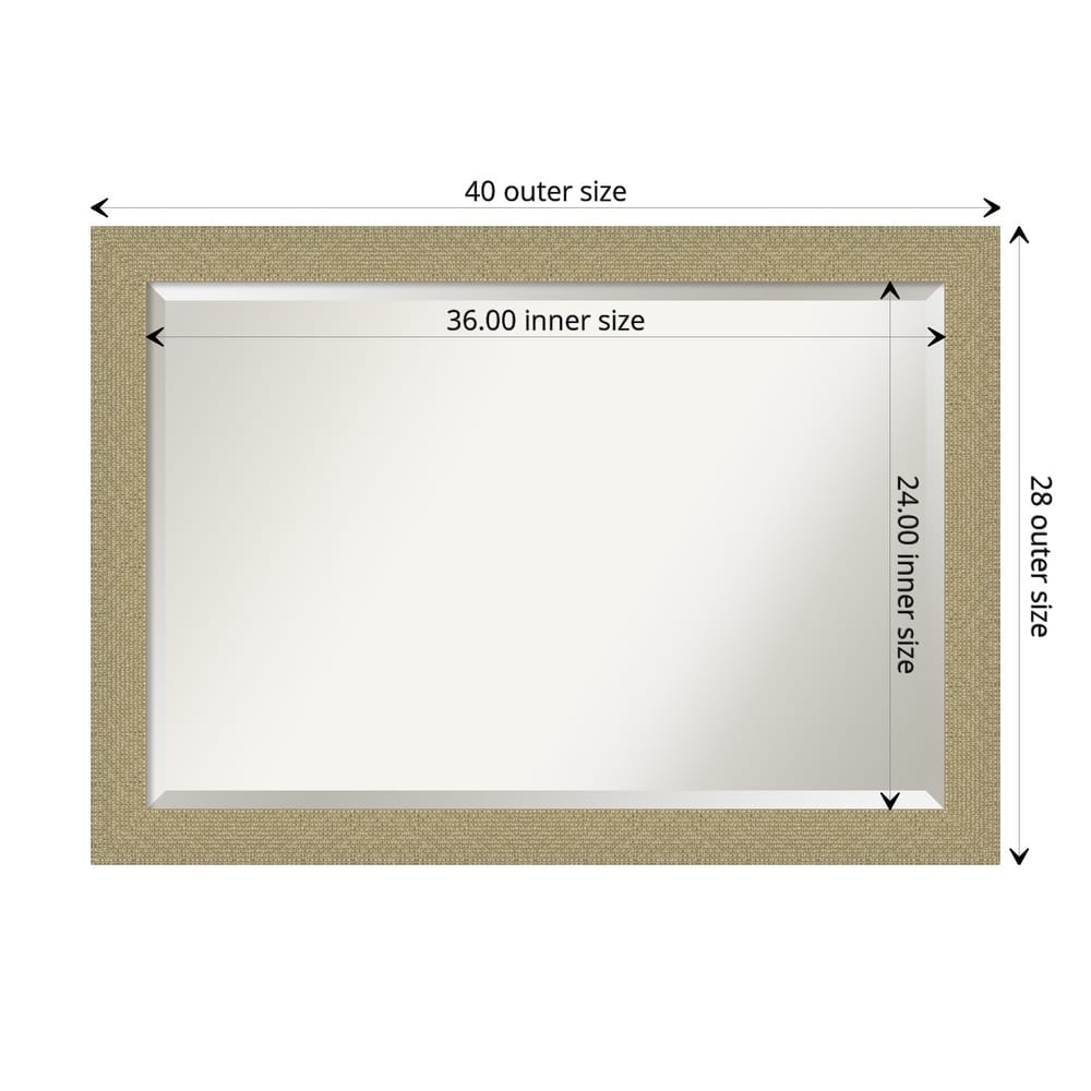 Beveled Bathroom Wall Mirror - Mosaic Gold Frame