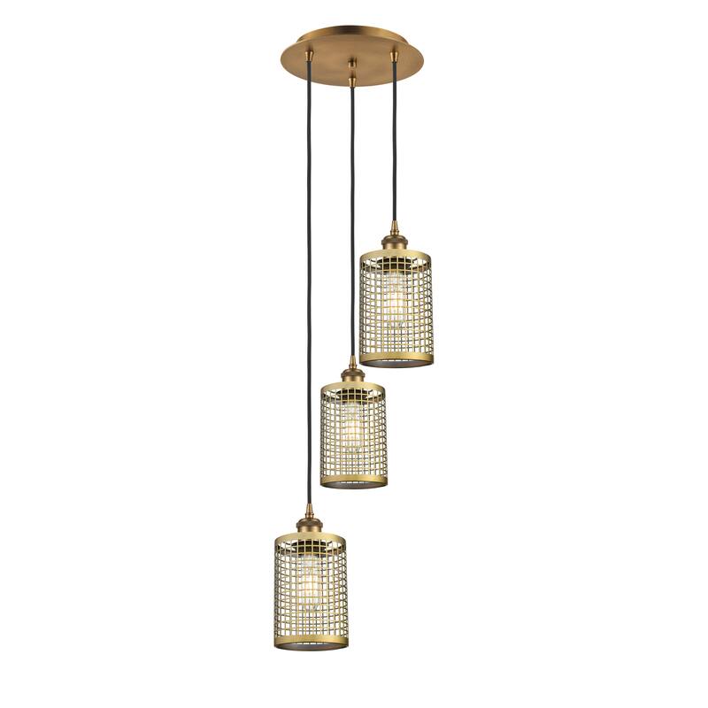 Innovations Lighting Nestbrook - 3 Light Cord Hung Multi Pendant - Brushed Brass