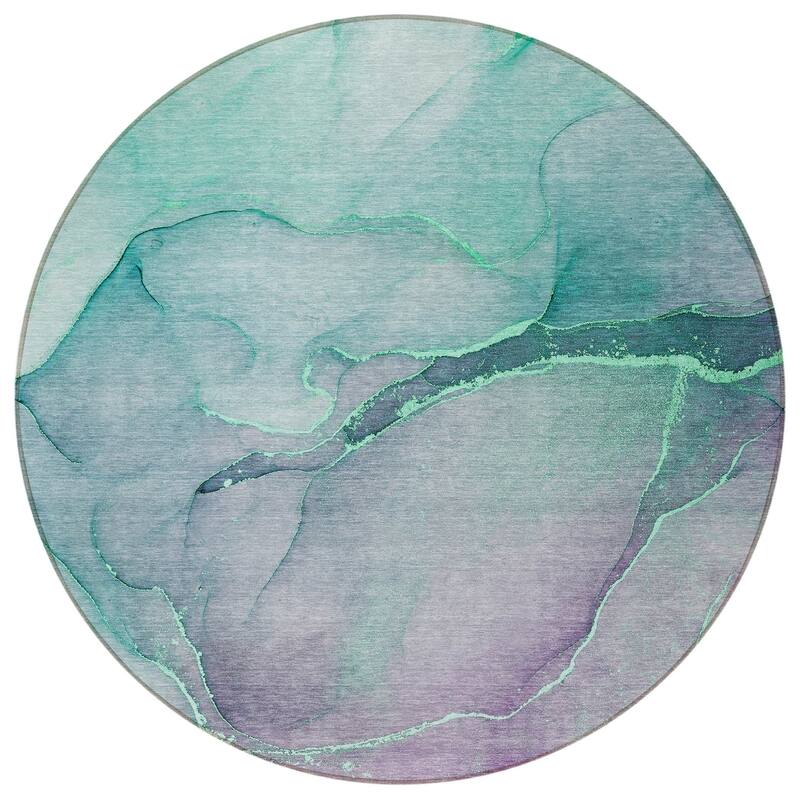 Allus Contemporary Abstract Weather Resistant Blended Style Outdoor Rug