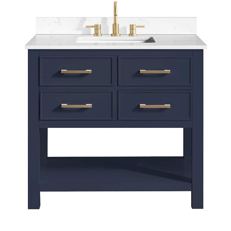 Avanity BROOKS-VS37-E Brooks 37" Free Standing Single Basin Vanity Set - Navy Blue - Colored