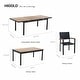 preview thumbnail 27 of 77, Heck Extendable Teak Outdoor Dining Set for 8/12 Person, Aluminum, by HIGOLD
