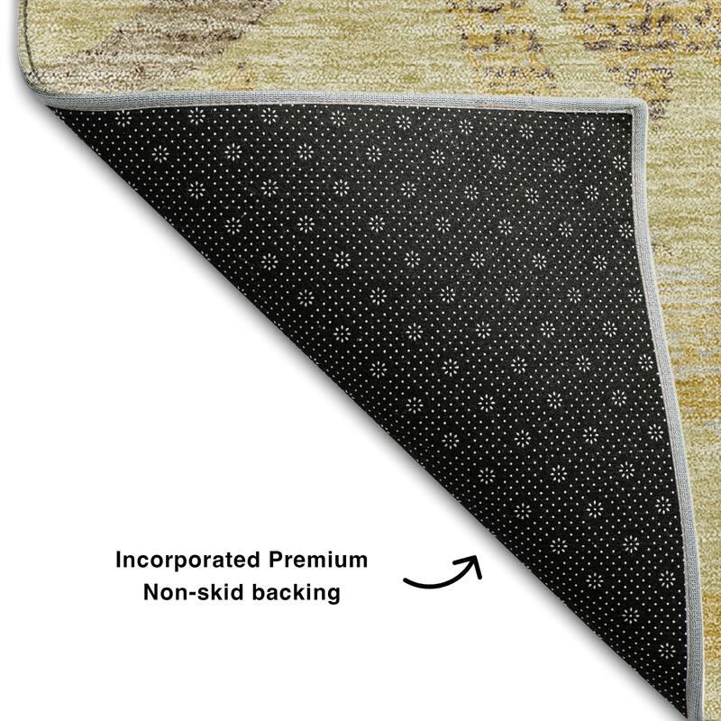 Premium Washable Super Soft Contempory Scroll Mayfield Rug