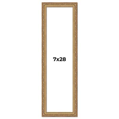 7x28 Frame Red Solid Wood Picture Frame Width 1.75 Inches | Interior Frame Depth 1 13/16 Inches