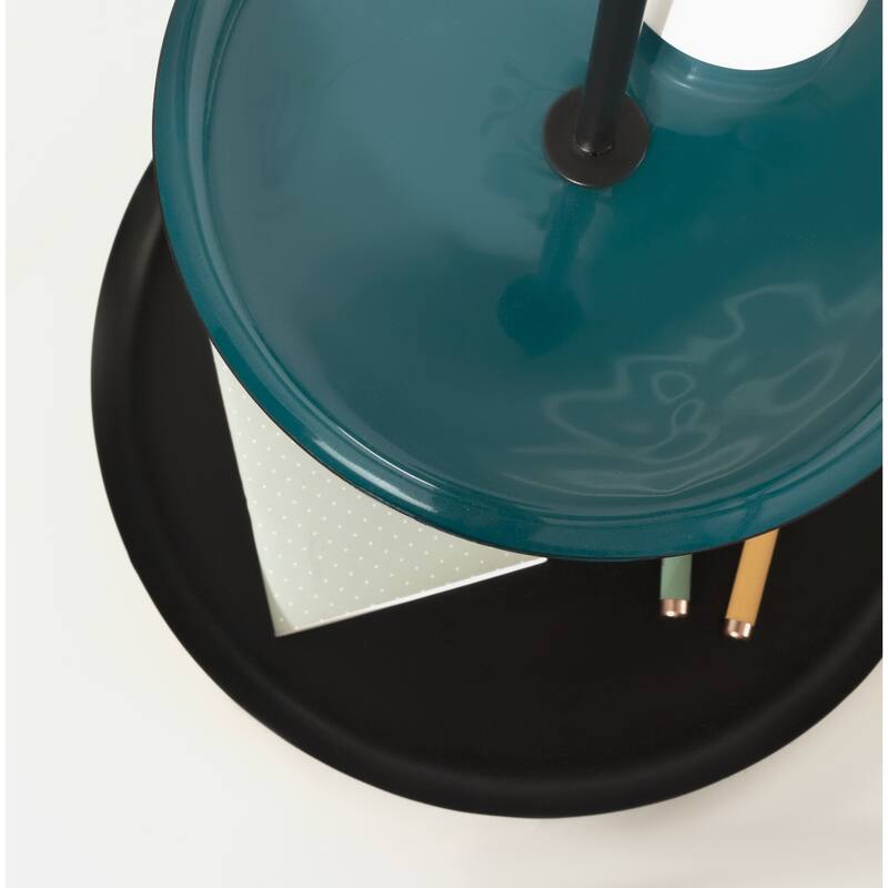 Kate and Laurel Laranya Tiered Round Decorative Tray - 12x12x15