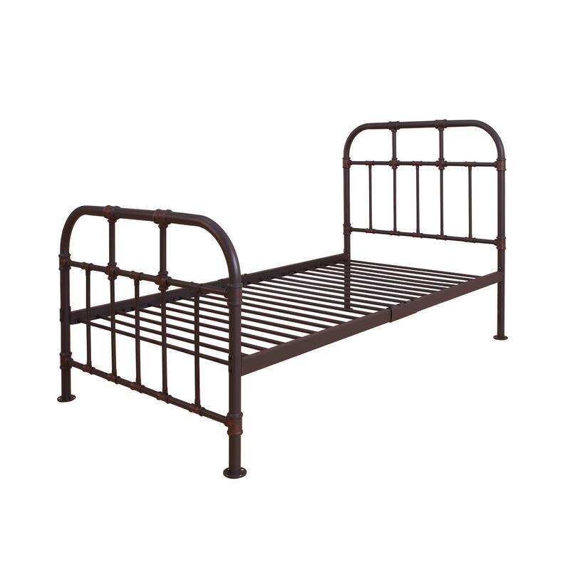 Metal Bed in Sandy Gray