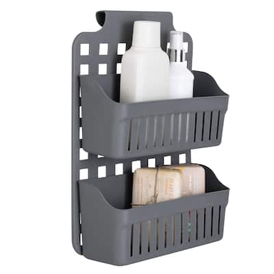 Simplify 2 Tier Over the Cabinet Caddy in Grey