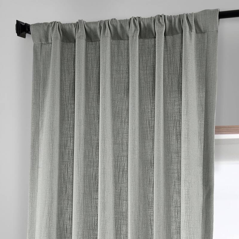 Exclusive Fabrics Heavy Faux Linen Curtain (1 Panel)