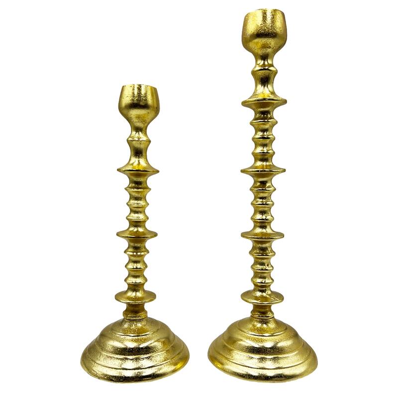 Set of 2 Decorative Handmade Aluminum Artistic Candle holder - Set of 2
