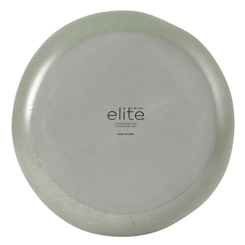 Gibson Elite Menlo Park 16-Piece Pottery Clay Stoneware Dinnerware Set - Reactive Glaze, Embossed, Service for 4