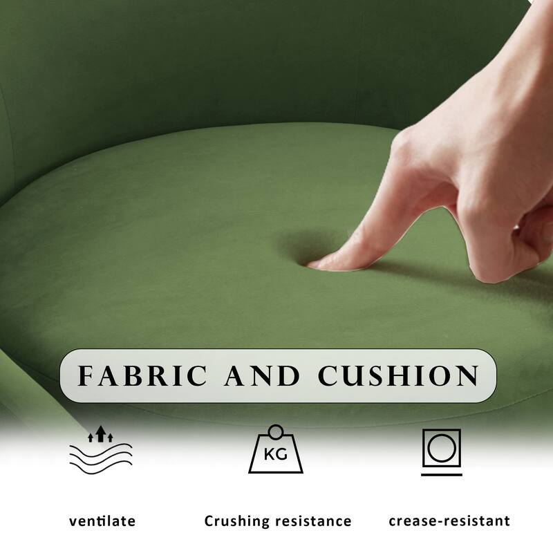 Modern Upholstered Swivel Barrel Chair Accent Lounge Chair