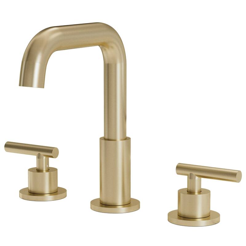 Modland 3-Hole Bathroom Faucet with 360-degree Swivel Spout, CUPC Certified & Leak-Proof, Luxury Brushed Gold - Brushed Gold