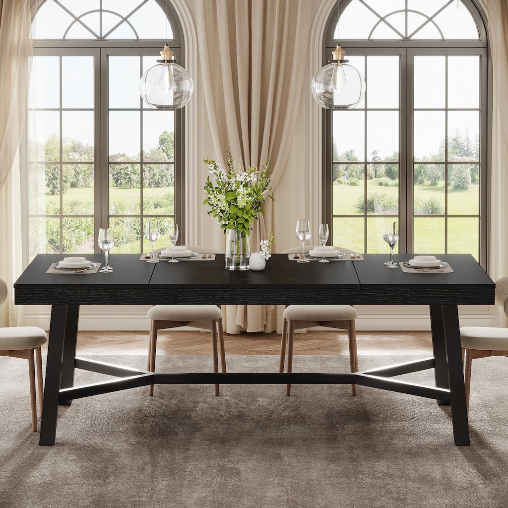 Large Rectangle Kitchen Table with Reinforced Legs