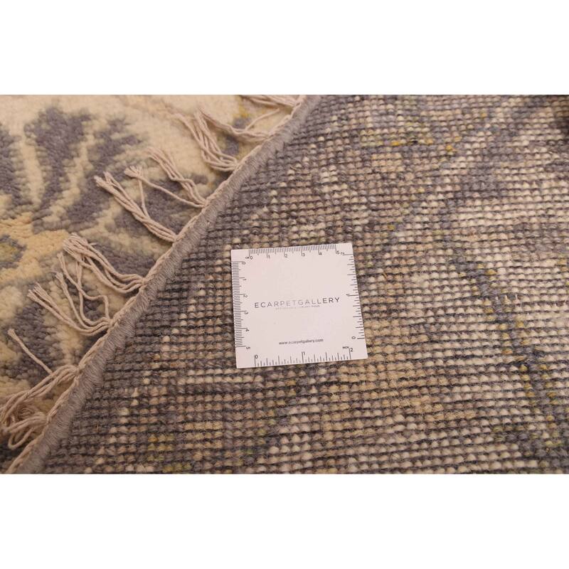 ECARPETGALLERY Hand-knotted Royal Oushak Dark Grey Wool Rug - 7'9 x 7'9