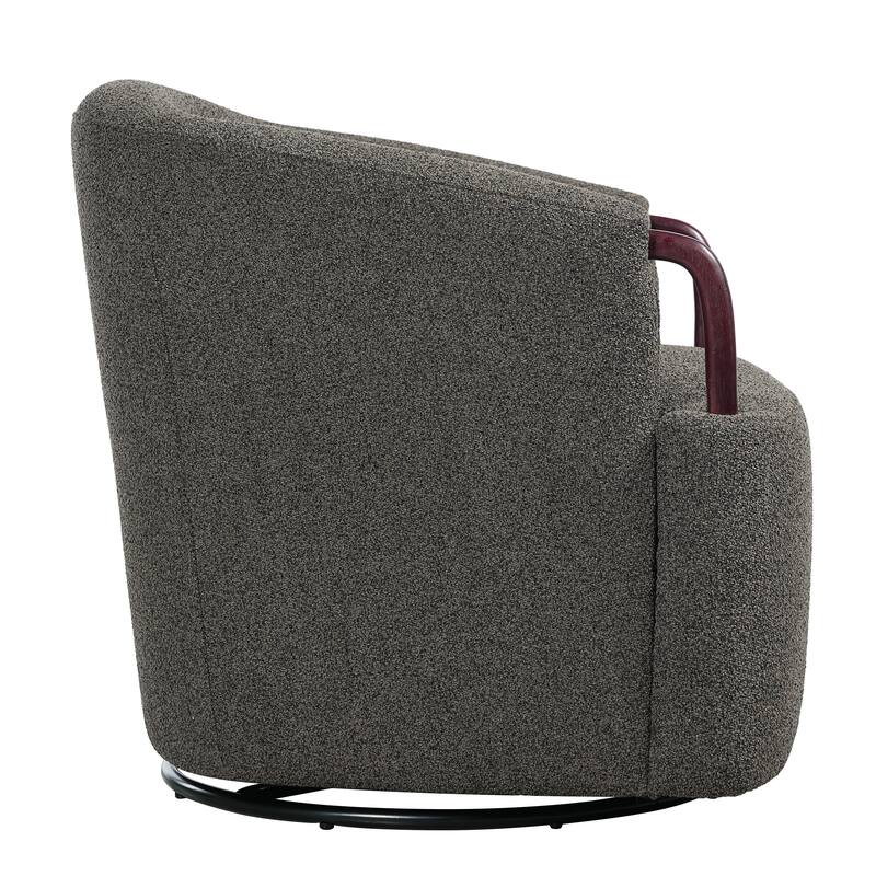 Christopher Knight Home - Modern Upholstered Swivel Accent Chair with Barrel Design