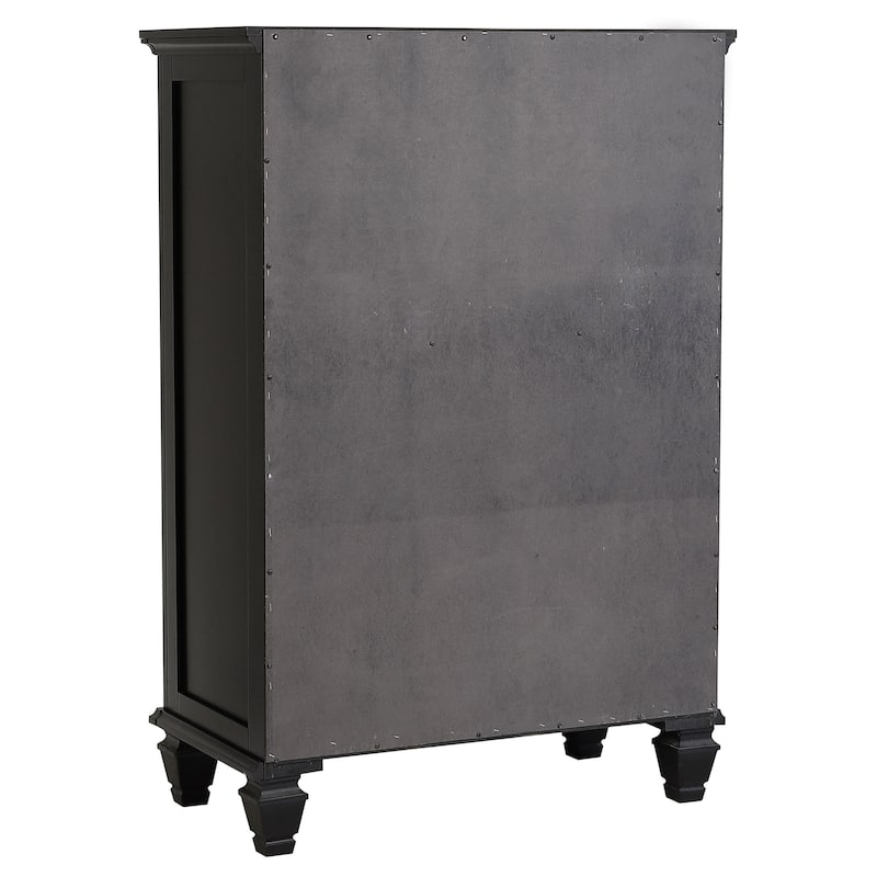 Sandy Beach Coastal Wood 5-drawer Bedroom Chest