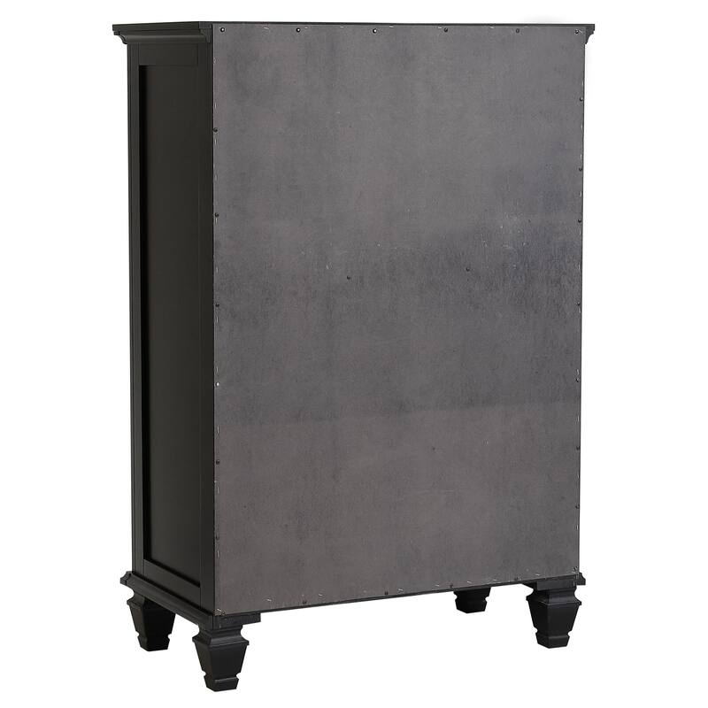 Sandy Beach 5-piece Storage Bedroom Set with Sleigh Headboard