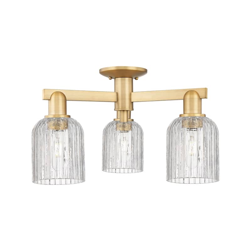 Innovations Lighting Downtown Urban - Bridal Veil - 3 Light 23" Semi-Flush Mount Light
