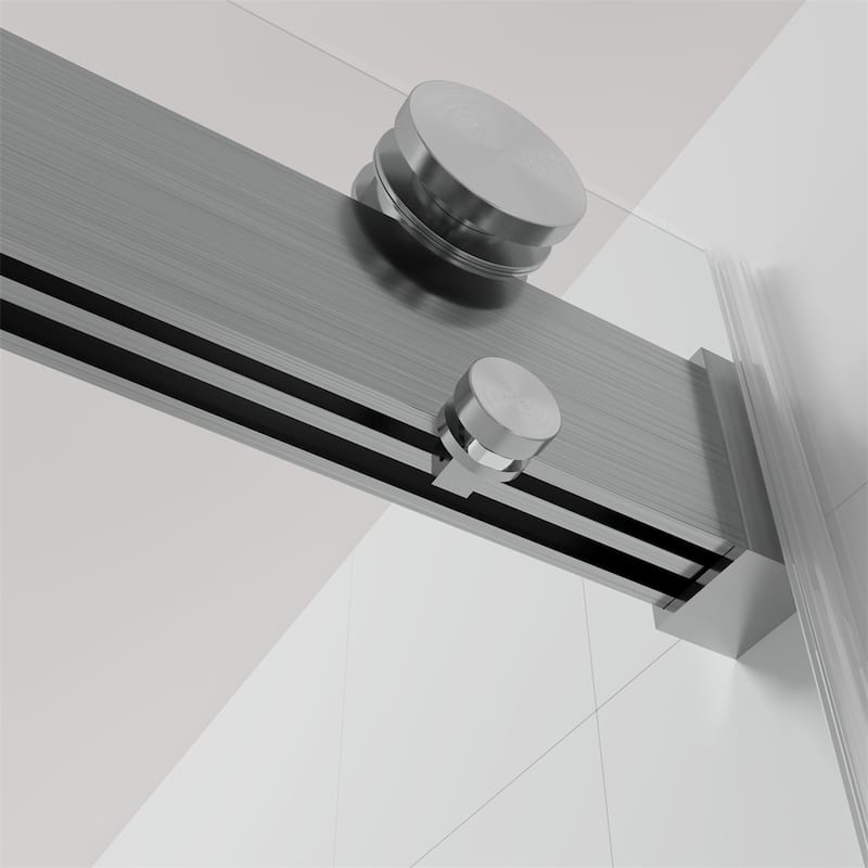Sliding Frameless Soft-Close Shower Door w/ 3/8" Thick Tampered Glass