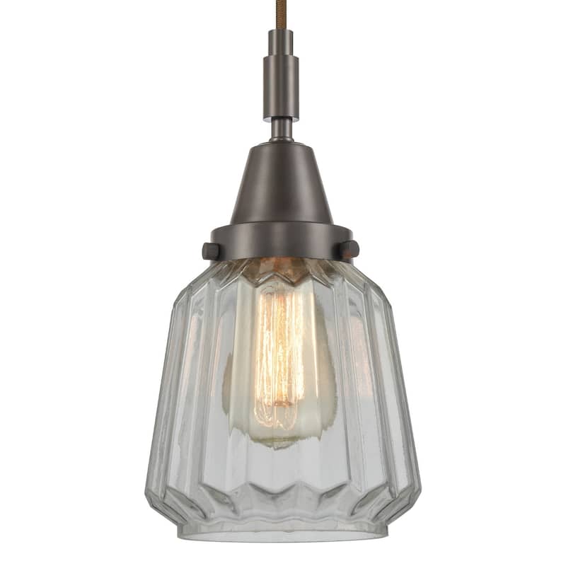 Innovations Lighting 447-1P-G142 Chatham 7" Wide Mini Pendant with - Oil Rubbed Bronze