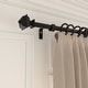 preview thumbnail 2 of 16, Acroma Streamlined Adjustable Curtain Rod Black 84 to 120 inches