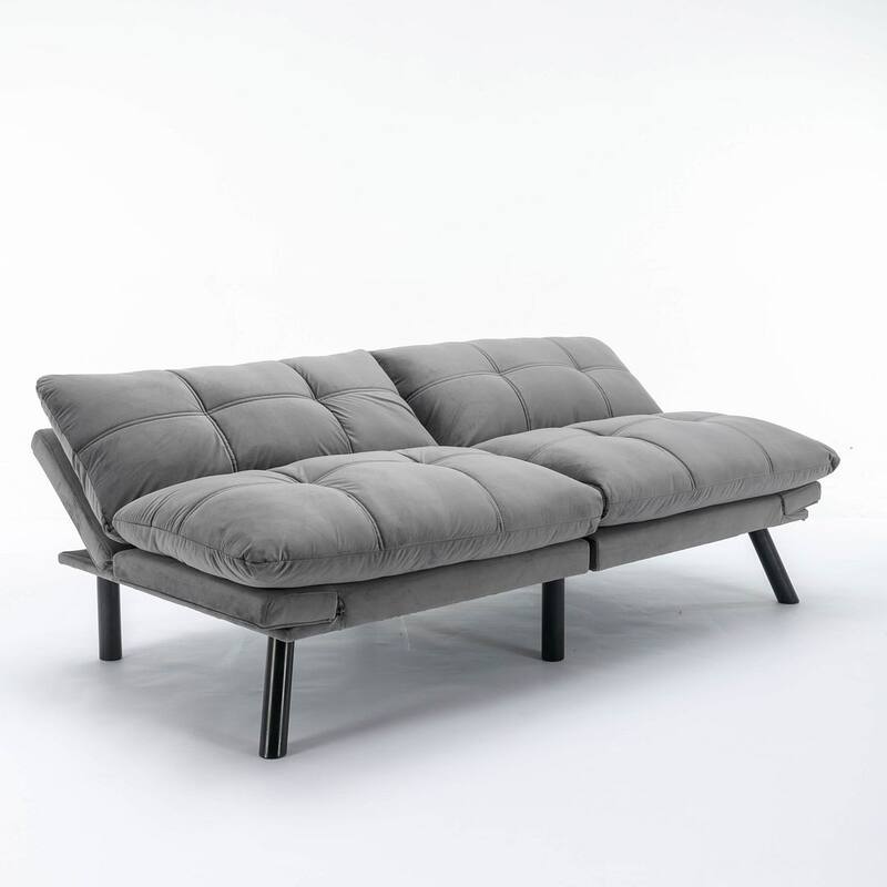 Modern Upholstered 2-Seater Sofa Bed with Adjustable Backrest and Armrests - 70:l