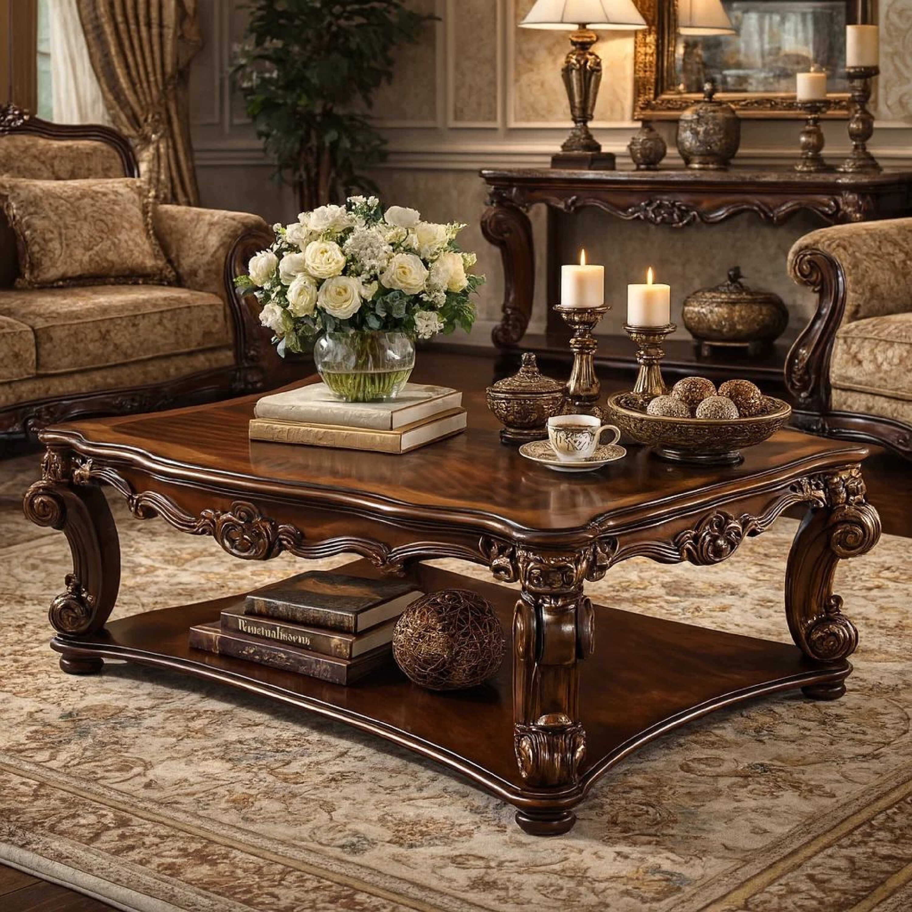 Striking Coffee Table (Square), Cherry - Overstock - 18854566