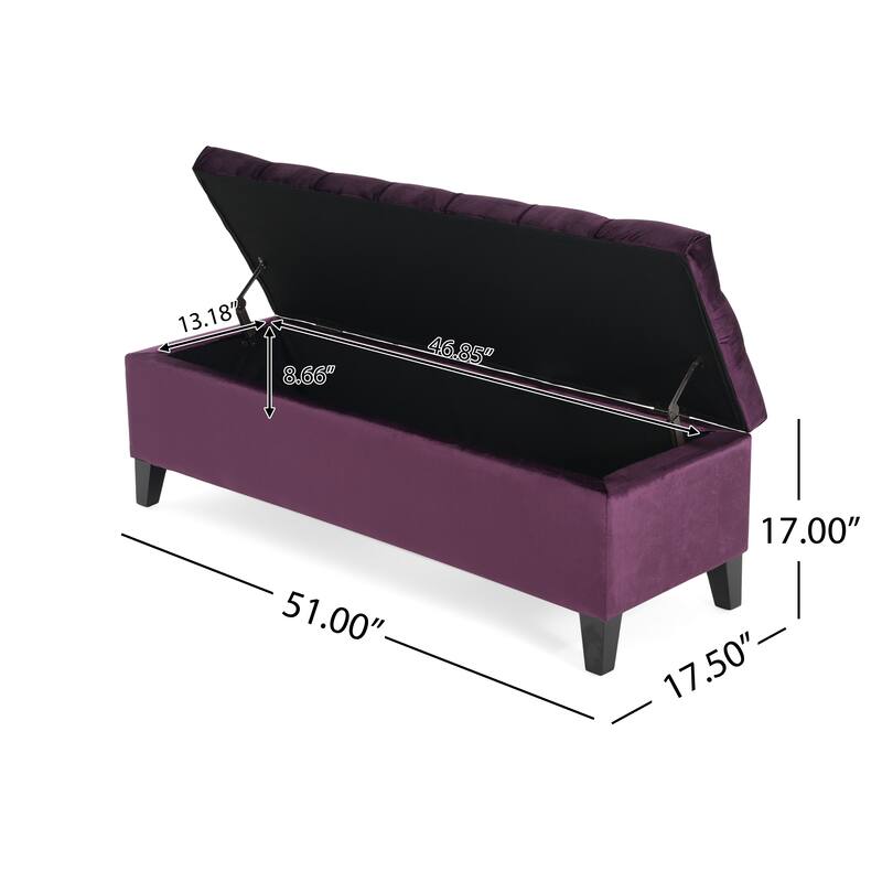 Ottilie Button-tufted Storage Ottoman Bench by Christopher Knight Home