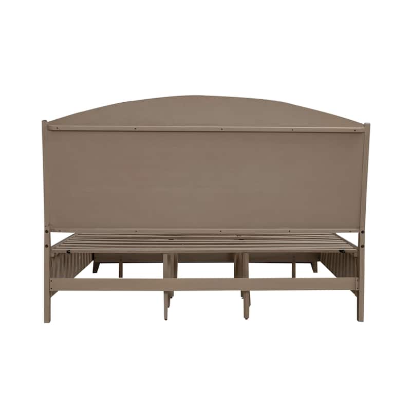 Avalon Burnished Beige Oak King Panel Storage Bed Bedroom Set