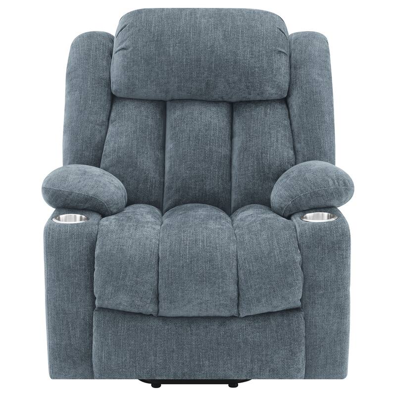 Beca Slate Blue Upholstered Power Lift Recliner