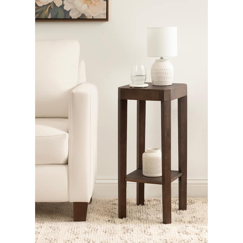 Kate and Laurel Talcott Wood Side Table - 12x12x28 - Mocha