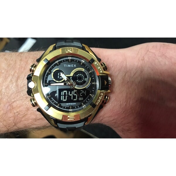 timex men's guard dgtl bold combo resin strap watch