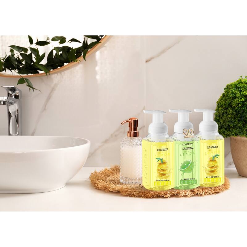 Lovery Foaming Hand Soap - Pack of 3 - Moisturizing Hand Soap - Lemon Lime - 3 pc