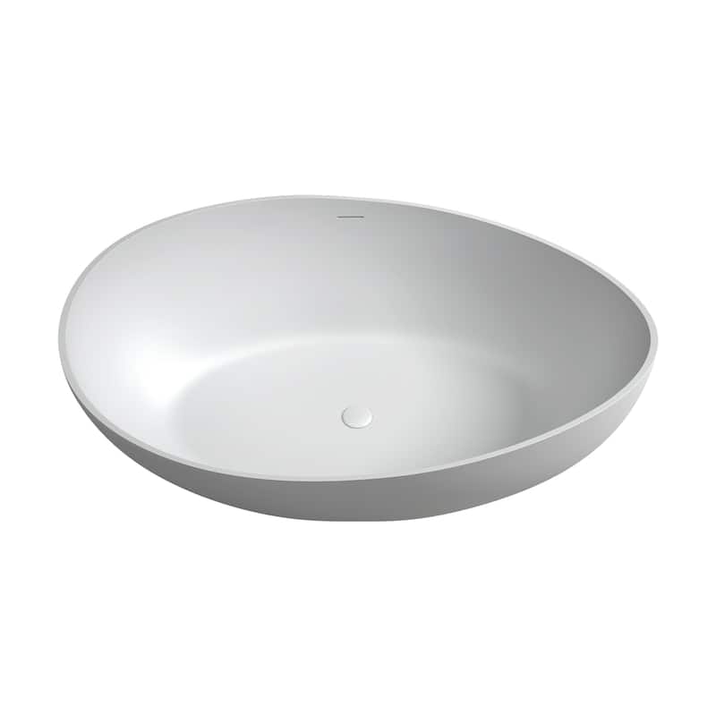 Vespa Solid Surface Soaking Bathtub with Drain