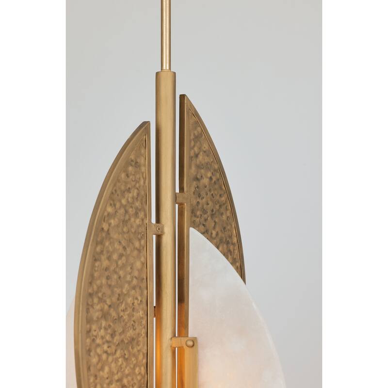 Minka Lavery 3462 Saint Martin 4 Light 14" Wide Pendant with Alabaster