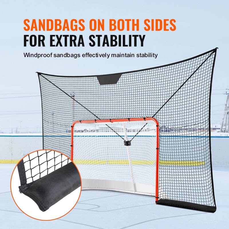Hockey Goal Backstop Net Portable Indoor Outdoor Hockey Training Net