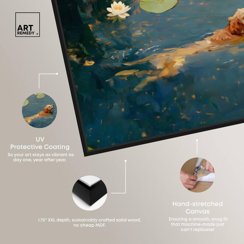 Pond Pup I Canvas by Art Remedy