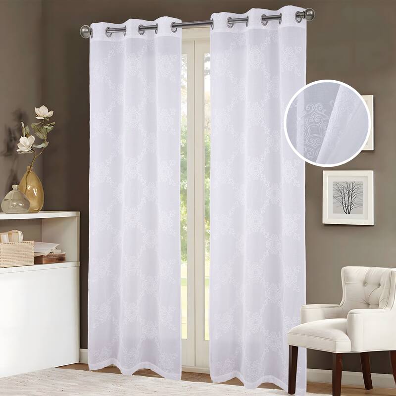 Sheryl Embroidered Window Curtain