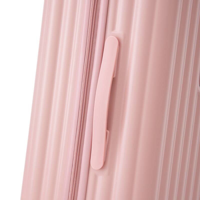 Three pcs/set in ABS Spinner Wheel Luggage with Cup Holder & USB Port & Phone Holder