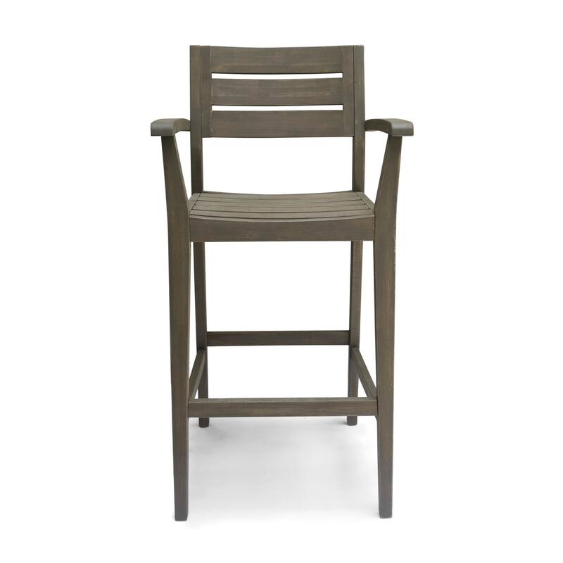 Stamford Outdoor Acacia Barstool (Set of 4) by Christopher Knight Home