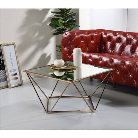 Champagne coffee table glass fogya table square shape table