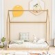 preview thumbnail 4 of 10, Twin Size Wooden House Bed with Playhouse Design , Sturdy Pine Frame for Comfortable Sleep and Imaginative Play