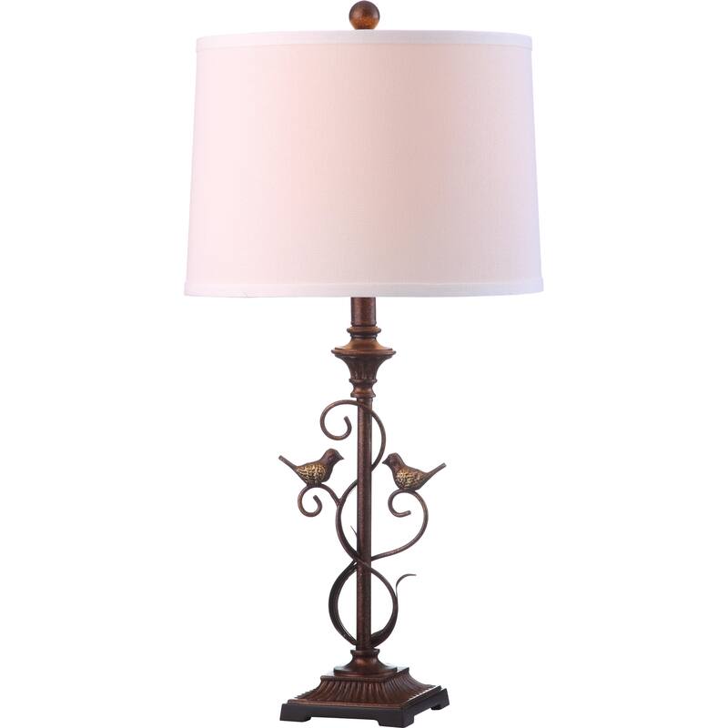 SAFAVIEH Lighting Ninfa 28-inch Oil-Rubbed Bronze Table Lamp (Set of 2) - 14"x14"x28" - 14Wx14Dx28H