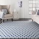 preview thumbnail 30 of 32, Nourison Grafix Modern Geometric Area Rug 7'10" x 9'10" - White/Navy - Runner/Rectangle