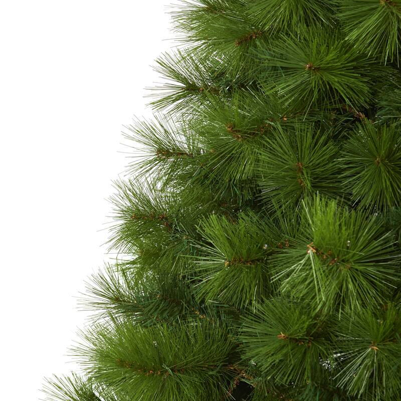 6' Green Scotch Pine Artificial Christmas Tree, Warm Clear LED Lights - 6 Foot