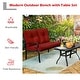 preview thumbnail 30 of 38, Costway 2PCS Patio Loveseat Bench Table Furniture Set Cushioned Chair